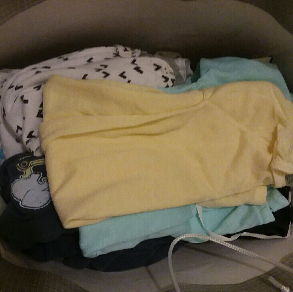 Bag full of baby boy clothes